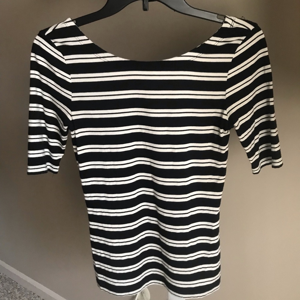 Banana Republic black and white striped top size XS